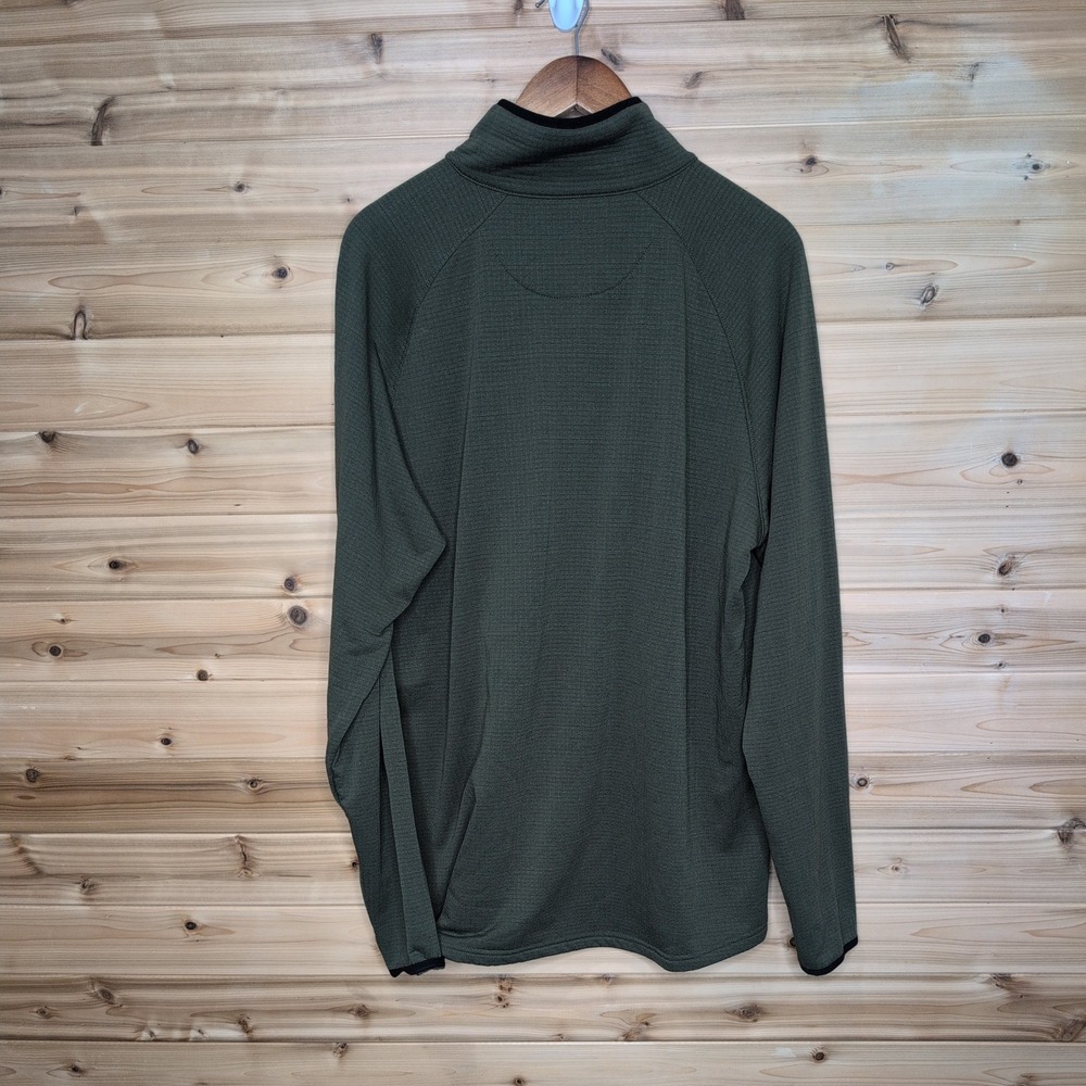Killik Mens XXL 1/4 Zip Grid Fleece Pullover Olive Green Tactical Outdoor Top - Picture 4 of 9